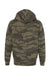 Independent Trading Company IND4000Z Mens Full Zip Hooded Sweatshirt Hoodie w/ Pockets Forest Green Camo Flat Back
