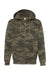 Independent Trading Company IND4000Z Mens Full Zip Hooded Sweatshirt Hoodie w/ Pockets Forest Green Camo Flat Front