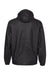 Weatherproof 193910 Mens Vintage Water Resistant Full Zip Hooded Rain Jacket Black Flat Back