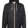 Weatherproof Mens Vintage Water Resistant Full Zip Hooded Rain Jacket - Black - NEW