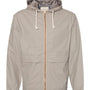 Weatherproof Mens Vintage Water Resistant Full Zip Hooded Rain Jacket - Khaki - NEW