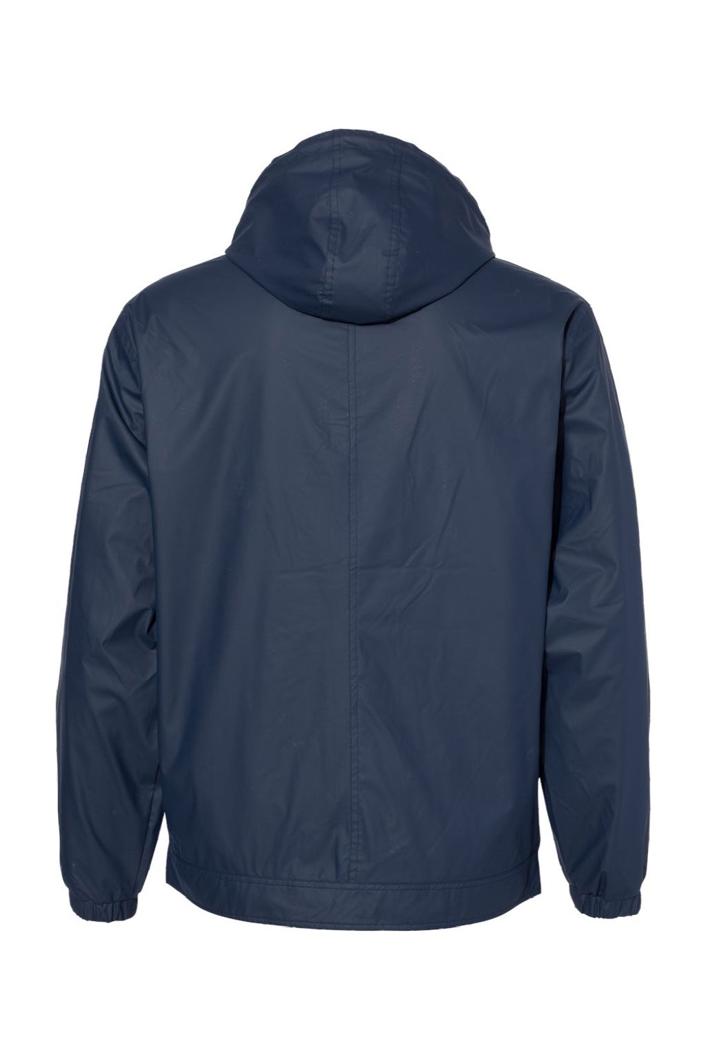 Weatherproof 193910 Mens Vintage Water Resistant Full Zip Hooded Rain Jacket Navy Blue Flat Back
