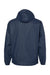 Weatherproof 193910 Mens Vintage Water Resistant Full Zip Hooded Rain Jacket Navy Blue Flat Back