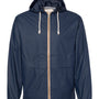 Weatherproof Mens Vintage Water Resistant Full Zip Hooded Rain Jacket - Navy Blue - NEW