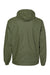 Weatherproof 193910 Mens Vintage Water Resistant Full Zip Hooded Rain Jacket Bronze Green Flat Back