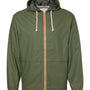 Weatherproof Mens Vintage Water Resistant Full Zip Hooded Rain Jacket - Bronze Green
