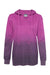MV Sport W20185 Womens French Terry Ombre Hooded Sweatshirt Hoodie Dragonfruit Pink/Navy Blue Flat Front