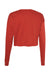 Bella + Canvas B7503/7503 Womens Cropped Fleece Crewneck Sweatshirt Brick Red Flat Back