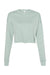 Bella + Canvas B7503/7503 Womens Cropped Fleece Crewneck Sweatshirt Dusty Blue Flat Front