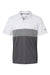 Adidas A236 Mens Merch Block UPF 50+ Short Sleeve Polo Shirt White/Grey Flat Front