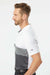 Adidas A236 Mens Merch Block UPF 50+ Short Sleeve Polo Shirt White/Grey Model Side