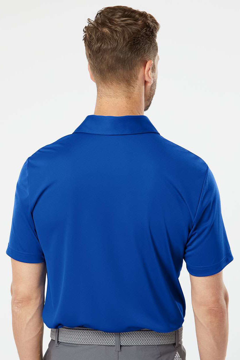 Adidas A236 Mens Merch Block Short Sleeve Polo Shirt Collegiate Royal Blue/Grey Model Back