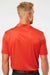Adidas A324 Mens 3 Stripes UPF 50+ Short Sleeve Polo Shirt Blaze Orange/Black Model Back
