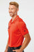 Adidas A324 Mens 3 Stripes UPF 50+ Short Sleeve Polo Shirt Blaze Orange/Black Model Side