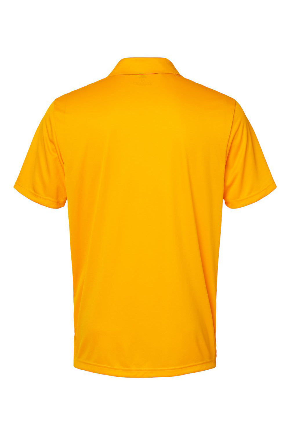 Adidas A324 Mens 3 Stripes UPF 50+ Short Sleeve Polo Shirt Team Collegiate Gold/Black Flat Back