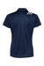 Adidas A325 Womens 3 Stripes UPF 50+ Short Sleeve Polo Shirt Collegiate Navy Blue Flat Back
