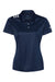 Adidas A325 Womens 3 Stripes UPF 50+ Short Sleeve Polo Shirt Collegiate Navy Blue/White Flat Front