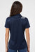 Adidas A325 Womens 3 Stripes UPF 50+ Short Sleeve Polo Shirt Collegiate Navy Blue/White Model Back