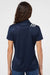 Adidas A325 Womens 3 Stripes UPF 50+ Short Sleeve Polo Shirt Collegiate Navy Blue Model Back