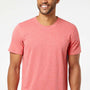 Adidas Mens UPF 50+ Short Sleeve Crewneck T-Shirt - Heather Power Red - NEW