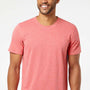 Adidas Mens UPF 50+ Short Sleeve Crewneck T-Shirt - Heather Power Red - Closeout