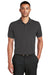 Nike 799802 Mens Players Dri-Fit Moisture Wicking Short Sleeve Polo Shirt Anthracite Grey Model Front