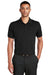 Nike 799802 Mens Players Dri-Fit Moisture Wicking Short Sleeve Polo Shirt Black Model Front