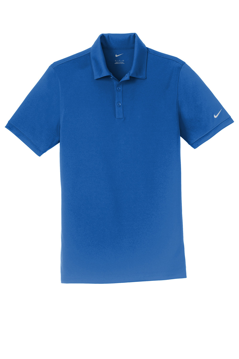 Nike 799802 Mens Players Dri-Fit Moisture Wicking Short Sleeve Polo Shirt Gym Blue Flat Front