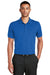Nike 799802 Mens Players Dri-Fit Moisture Wicking Short Sleeve Polo Shirt Gym Blue Model Front