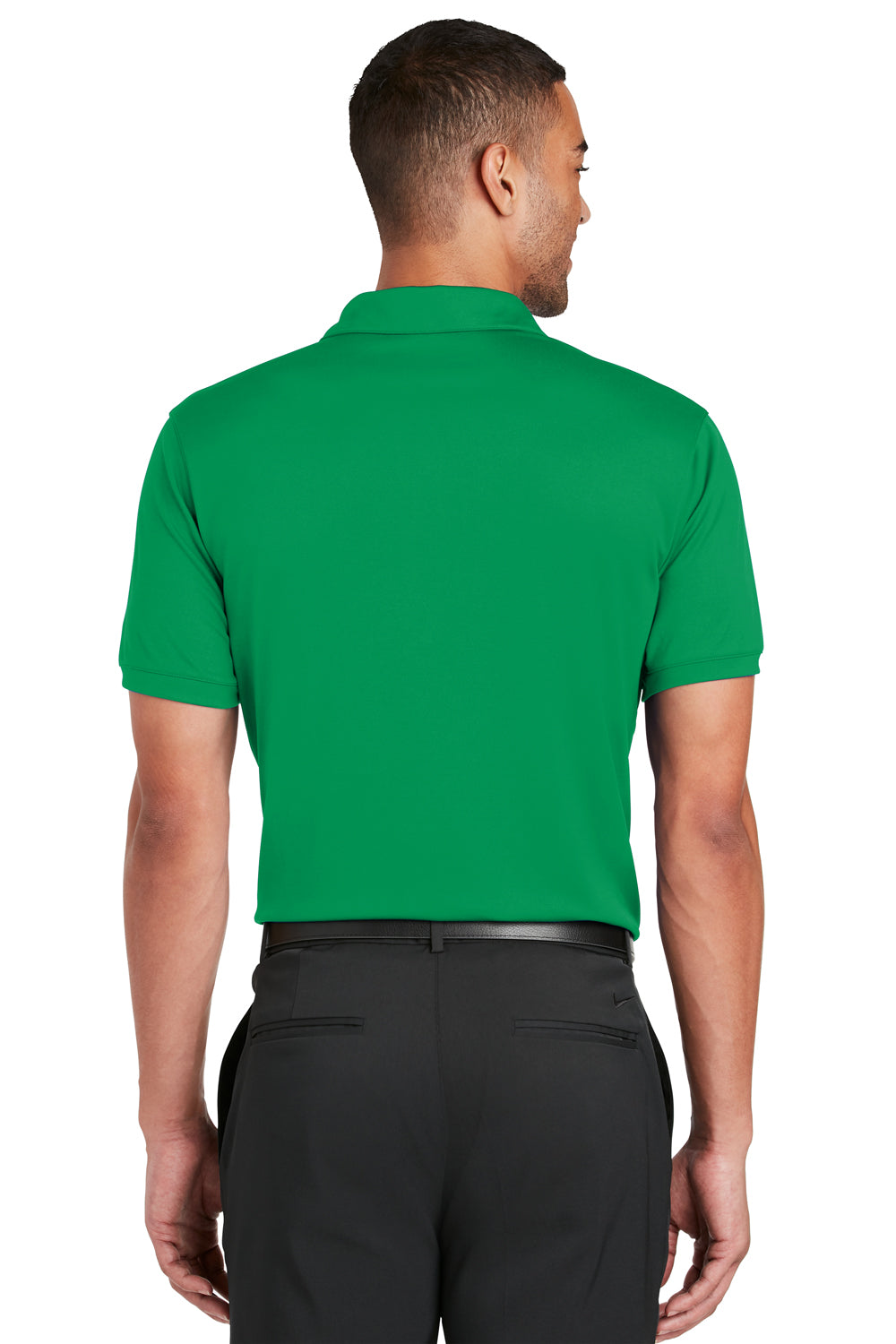 Nike 799802 Mens Players Dri-Fit Moisture Wicking Short Sleeve Polo Shirt Pine Green Model Back