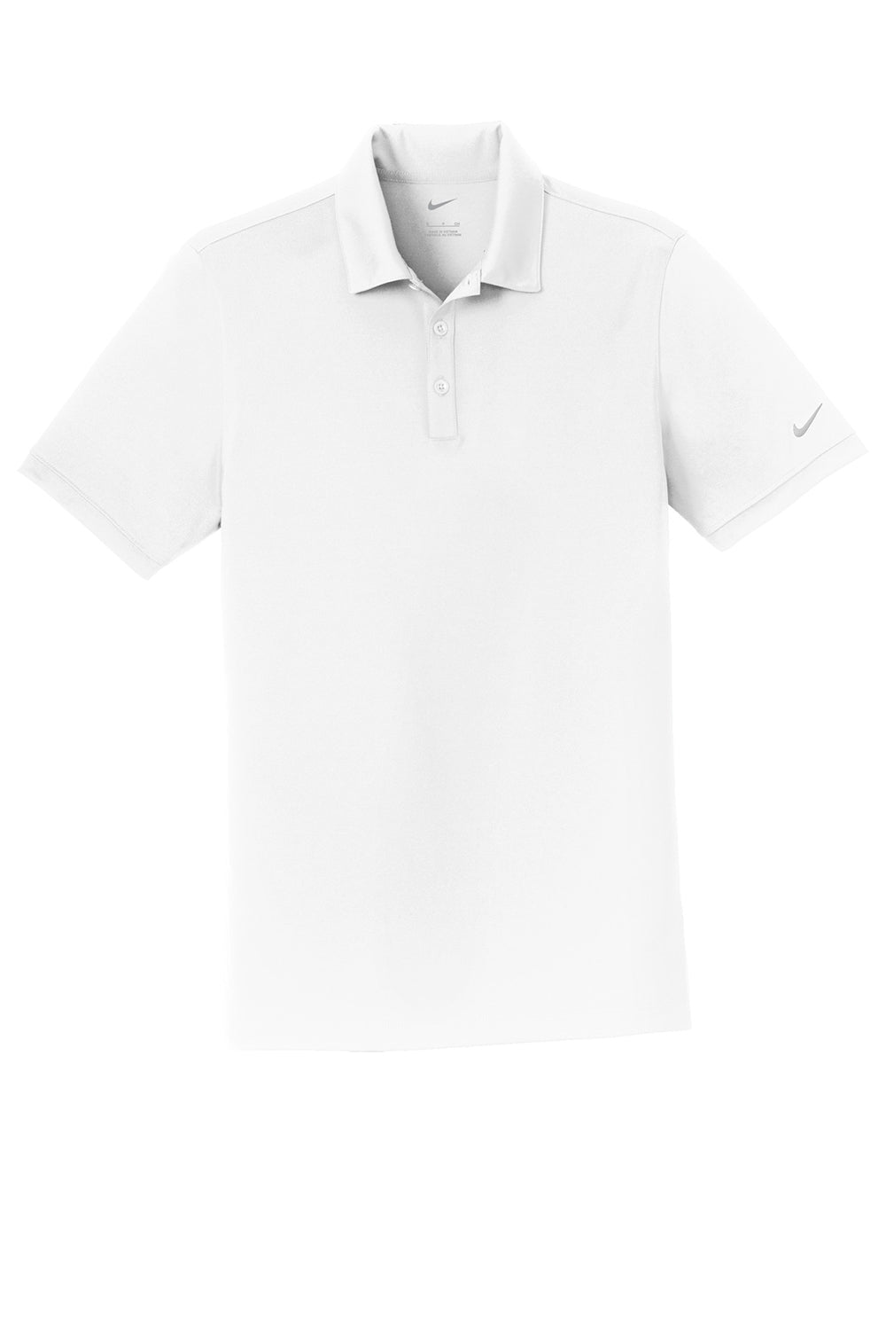Nike 799802 Mens Players Dri-Fit Moisture Wicking Short Sleeve Polo Shirt White Flat Front