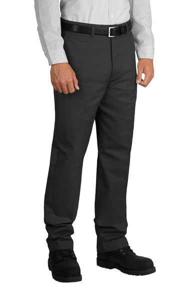 Red Kap PT20 Mens Industrial Wrinkle Resistant Work Pants w/ Pockets Charcoal Grey Model Front