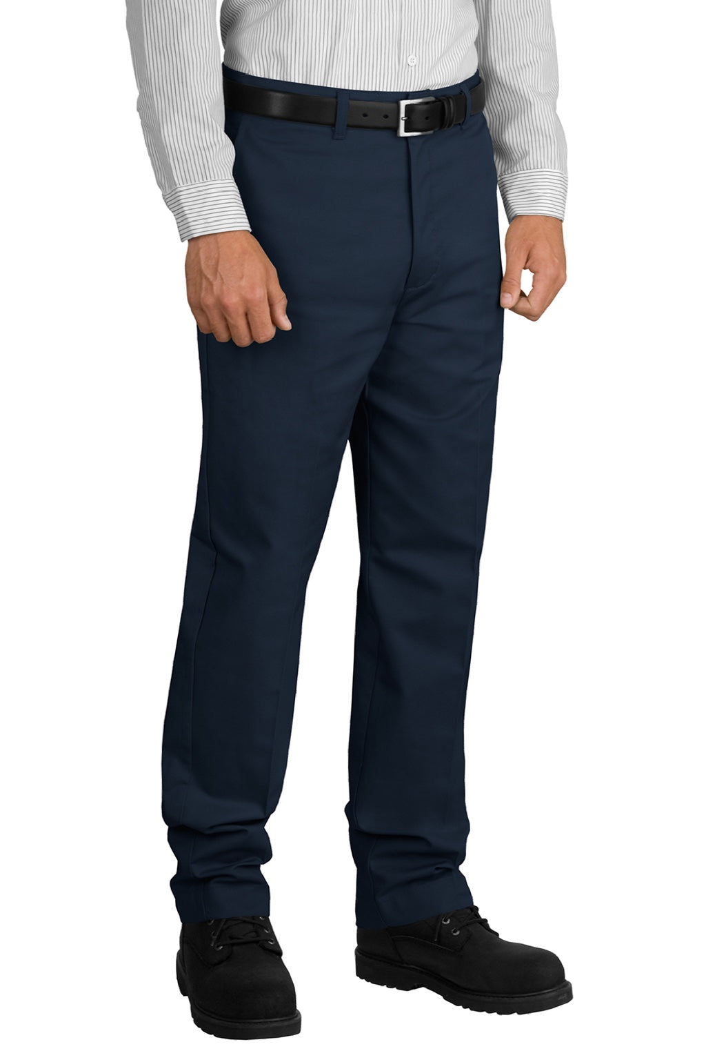 Red Kap PT20 Mens Industrial Wrinkle Resistant Work Pants w/ Pockets Navy Blue Model Front