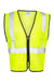 Kishigo 1537-1538 Unisex Double Pocket Zippered Economy Class 2  Vest Lime Green Flat Front