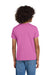 Gildan 8000B Youth DryBlend Moisture Wicking Short Sleeve Crewneck T-Shirt Azalea Pink Model Back