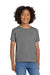 Gildan 8000B Youth DryBlend Moisture Wicking Short Sleeve Crewneck T-Shirt Heather Graphite Grey Model Front