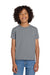 Gildan 8000B Youth DryBlend Moisture Wicking Short Sleeve Crewneck T-Shirt Gravel Grey Model Front