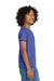 Gildan 8000B Youth DryBlend Moisture Wicking Short Sleeve Crewneck T-Shirt Heather Deep Royal Blue Model Side