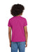 Gildan 8000B Youth DryBlend Moisture Wicking Short Sleeve Crewneck T-Shirt Heliconia Pink Model Back