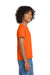 Gildan 8000B Youth DryBlend Moisture Wicking Short Sleeve Crewneck T-Shirt Safety Orange Model Side