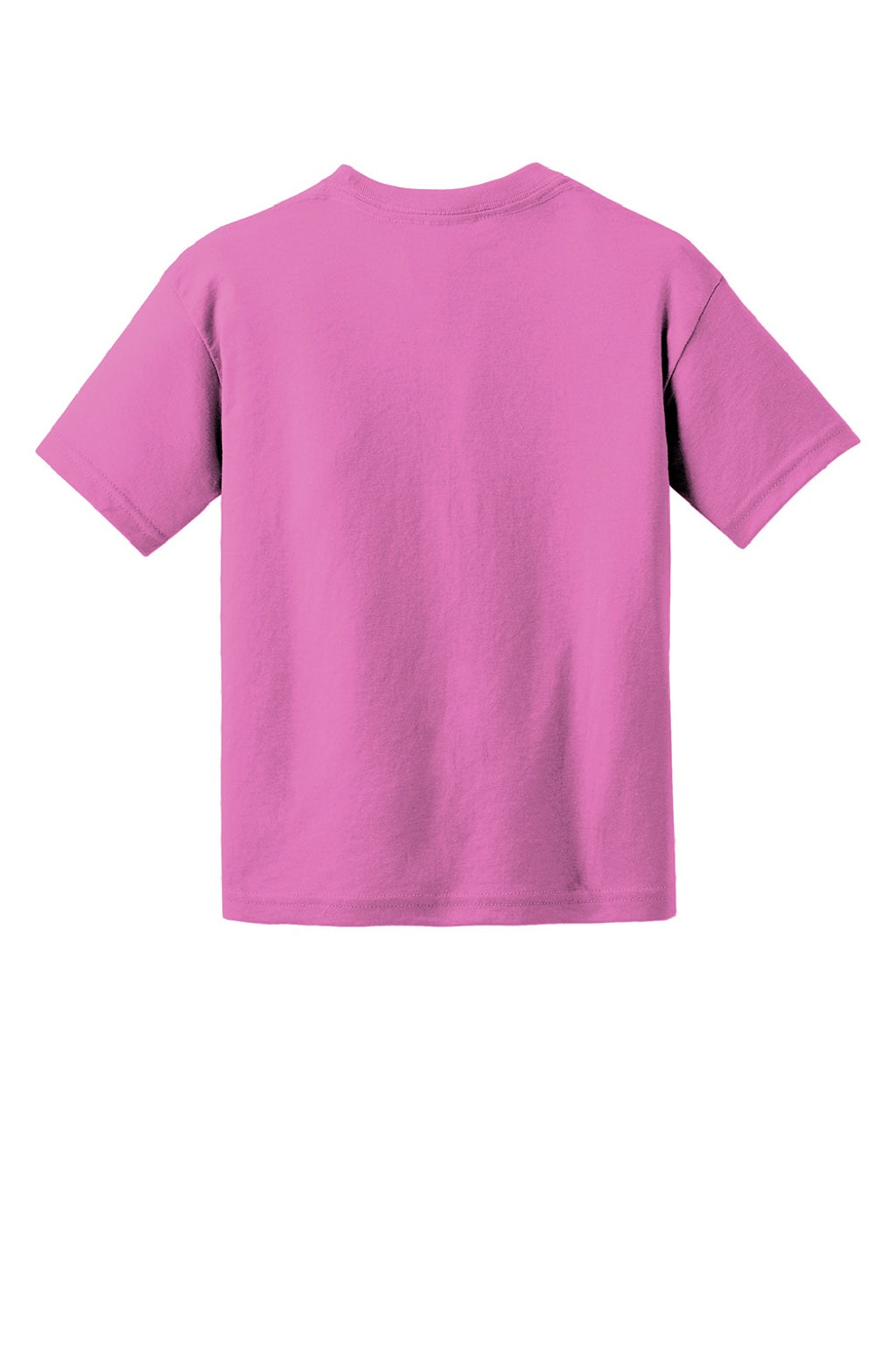 Gildan 8000B Youth DryBlend Moisture Wicking Short Sleeve Crewneck T-Shirt Azalea Pink Flat Back