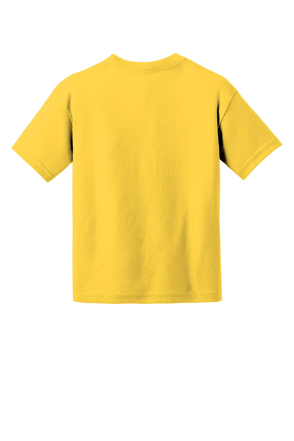 Gildan 8000B Youth DryBlend Moisture Wicking Short Sleeve Crewneck T-Shirt Daisy Yellow Flat Back