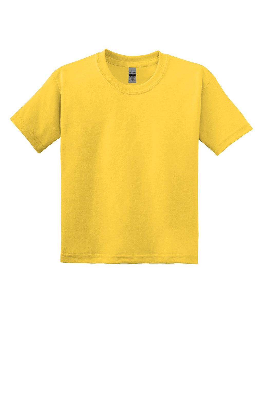 Gildan 8000B Youth DryBlend Moisture Wicking Short Sleeve Crewneck T-Shirt Daisy Yellow Flat Front