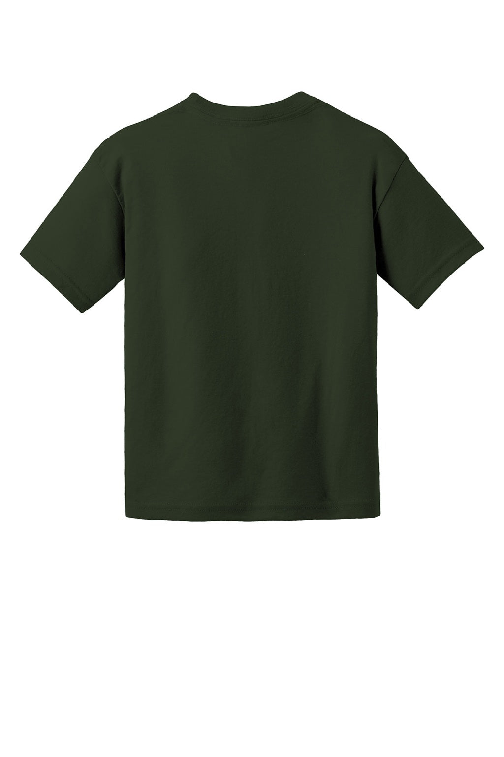 Gildan 8000B Youth DryBlend Moisture Wicking Short Sleeve Crewneck T-Shirt Forest Green Flat Back