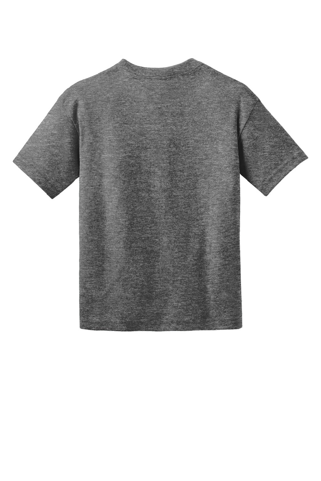 Gildan 8000B Youth DryBlend Moisture Wicking Short Sleeve Crewneck T-Shirt Heather Graphite Grey Flat Back