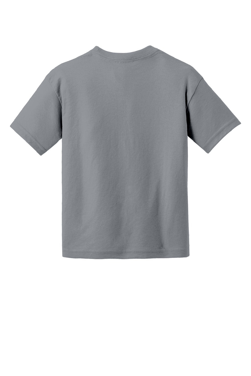 Gildan 8000B Youth DryBlend Moisture Wicking Short Sleeve Crewneck T-Shirt Gravel Grey Flat Back