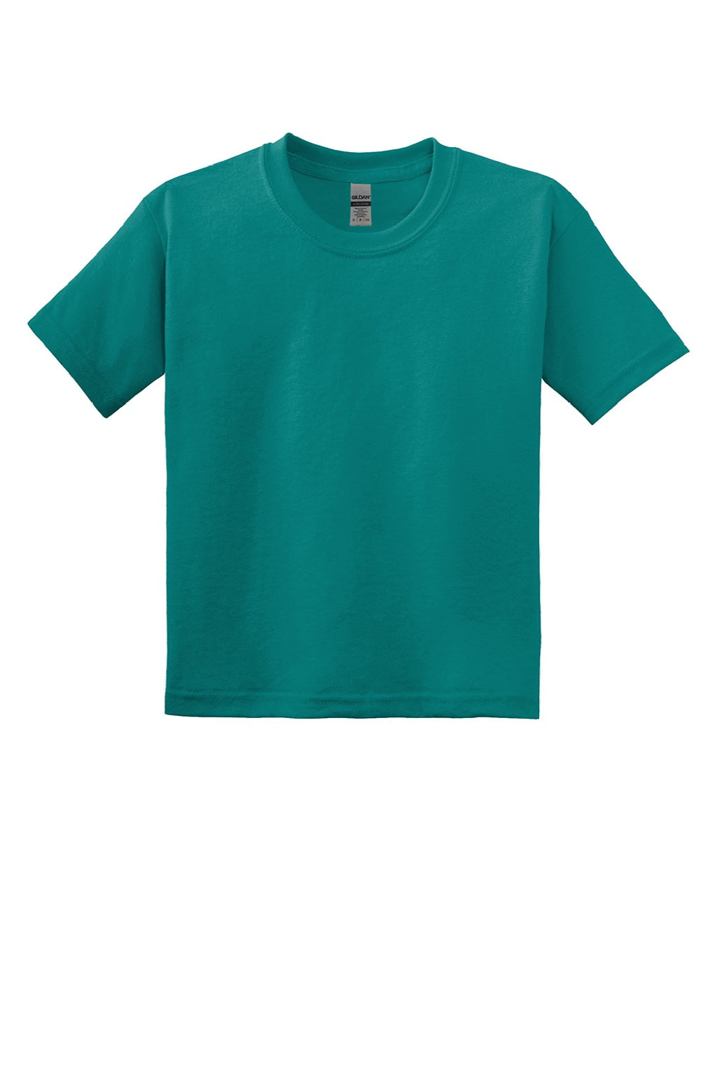 Gildan 8000B Youth DryBlend Moisture Wicking Short Sleeve Crewneck T-Shirt Jade Dome Green Flat Front