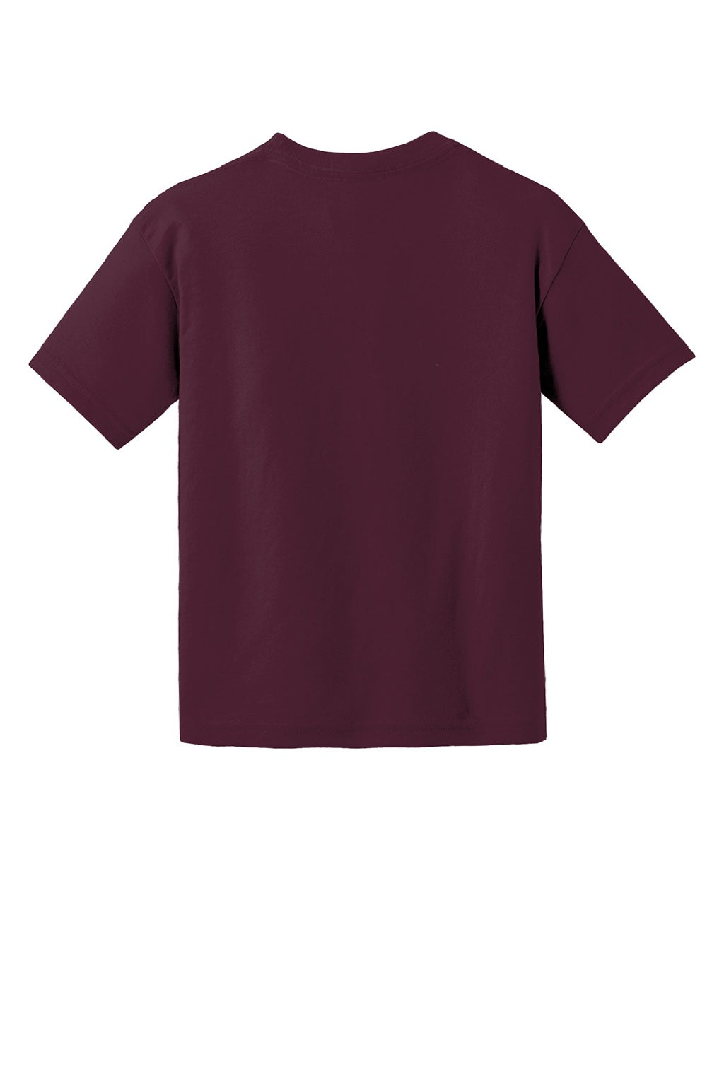 Gildan 8000B Youth DryBlend Moisture Wicking Short Sleeve Crewneck T-Shirt Maroon Flat Back