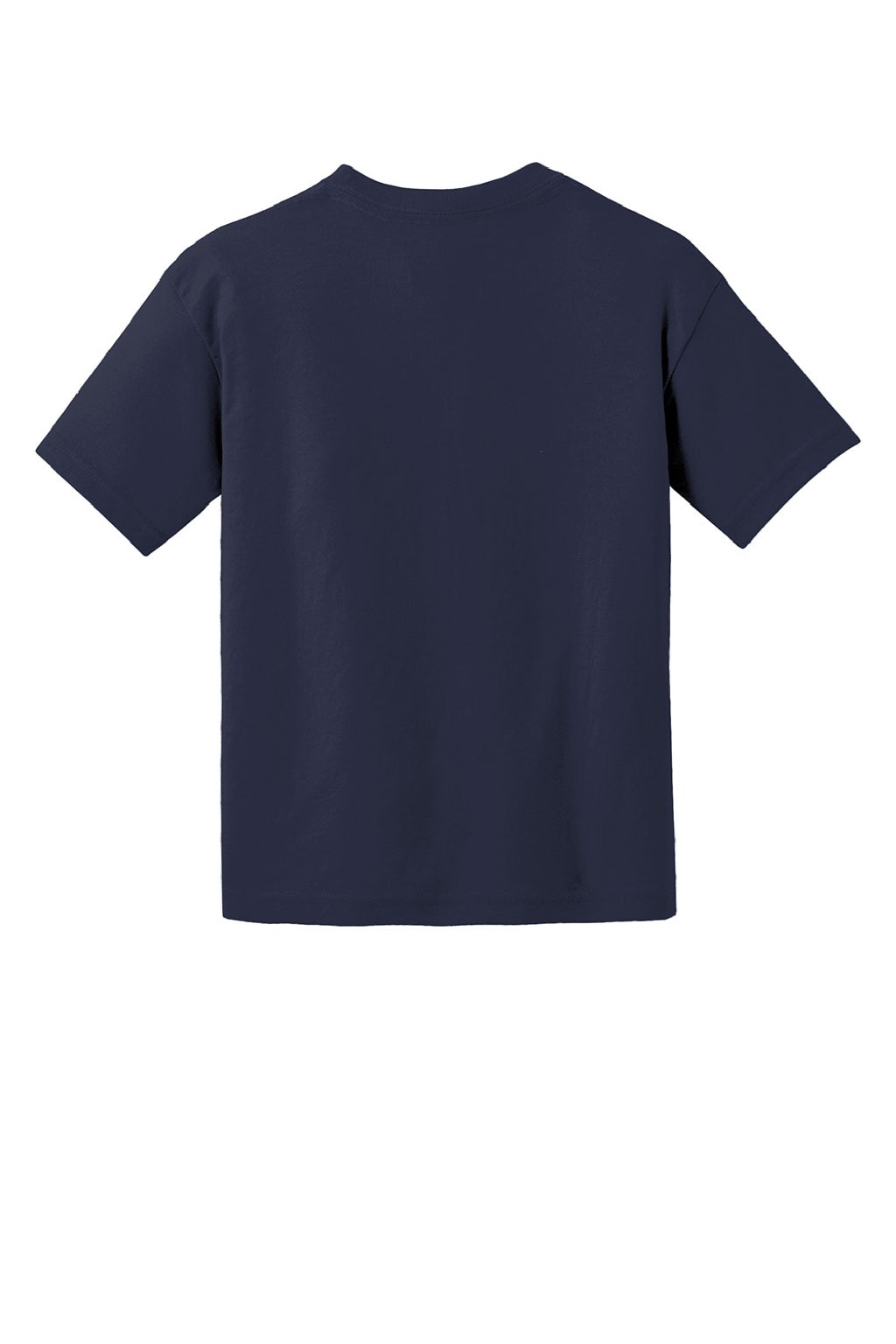 Gildan 8000B Youth DryBlend Moisture Wicking Short Sleeve Crewneck T-Shirt Navy Blue Flat Back