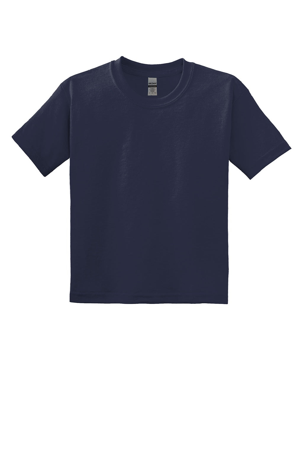 Gildan 8000B Youth DryBlend Moisture Wicking Short Sleeve Crewneck T-Shirt Navy Blue Flat Front